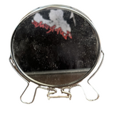 SPECCHIO DOPPIA FACCIA IN ACCIAO SPECCHIO PER TRUCCARSI DOPPIA FACCIA 12 CM CIRCOLARE E 14 CM CIRCOLARE