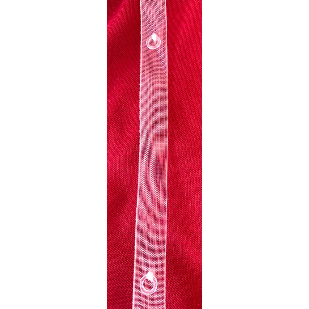 NASTRO FETTUCCIA CON PONTICELLI PER TENDE A PACCHETTO, SPESSORE 17 MM DA CUCIRE- TRASPARENTE ULTERIORE METRATURA CONTATTARE