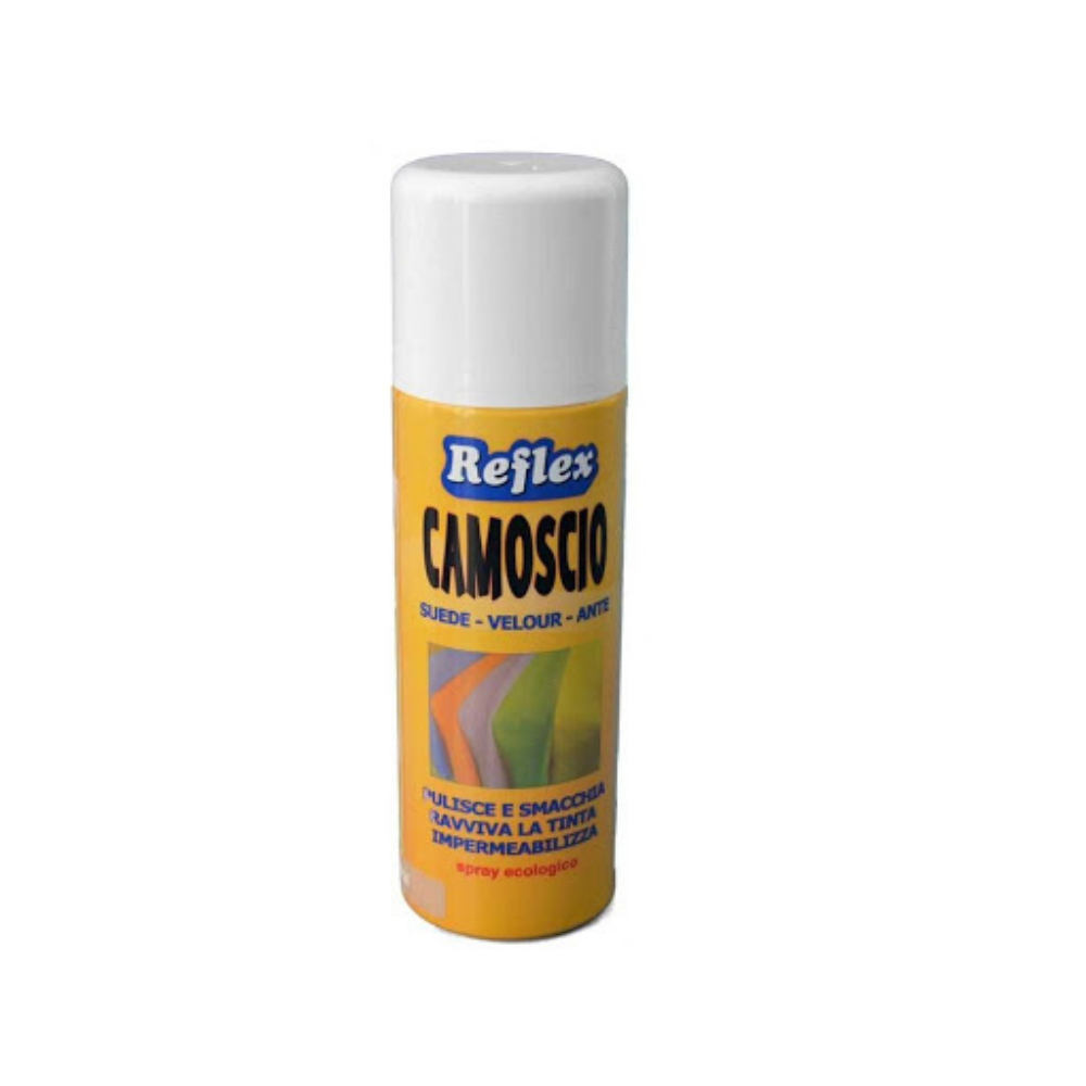 SPRAY RAVVIVANTE SMACCHIATORE  REFLEX CAMOSCIO  VARI COLORI SPRAY ECOLOGICO