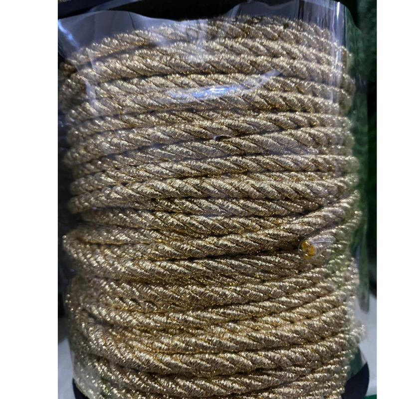 CORDONCINO LAMINATO LUREX ORO E D'ARGENTO CORDINO LAMINATO LUREX  MM 5