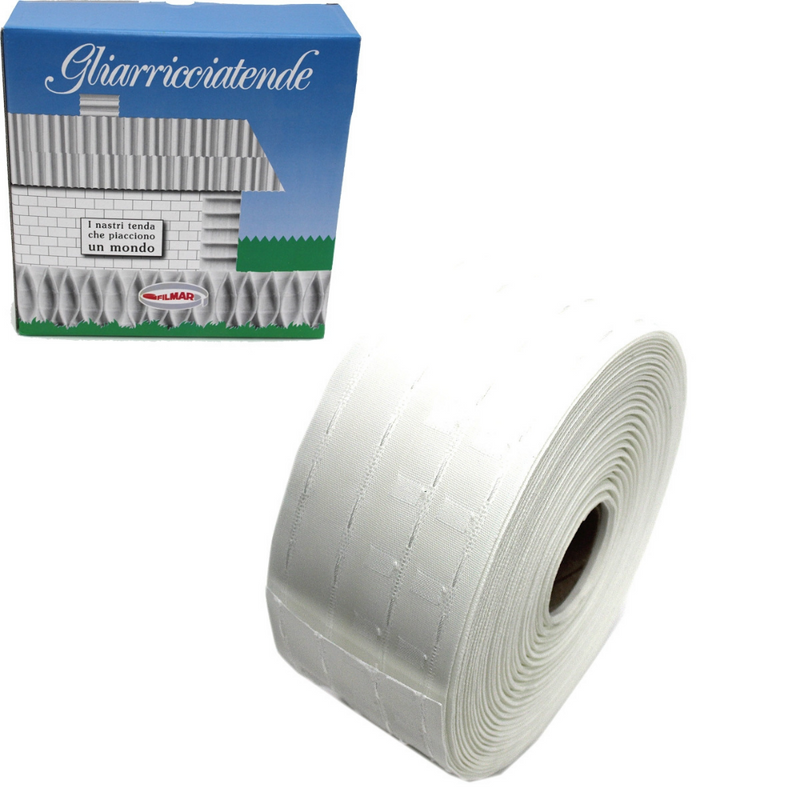 Fascia Per Tenda Con Passante Per Bastone - Nastro Riloga Con Fascette, Altezza 10 Cm - Foto 10