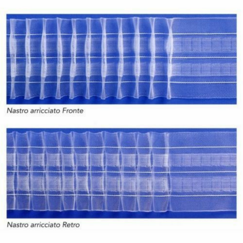 Fascia Per Tenda Con Passante Per Bastone - Nastro Riloga Con Fascette, Altezza 10 Cm - Foto 3