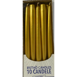 CANDELE CANDELA LISCIA LISCE NATALIZIE ADDOBBI   10 PEZZI COLORE  SILVER E ORO DURATA 7 ORE Ø 2,2 CM-ALTEZZA CM 25