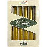 CANDELA LISCIA CANDELE LISCIE NATAIZIE PER ADDOBBI  6 PEZZI Ø 2,2 CM- ALTEZZA 20 CM 4,5 ORE CIRCA DI CONSUMO