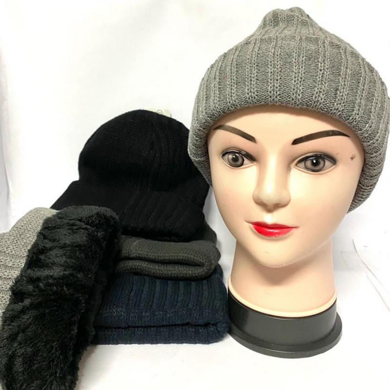 CAPPELLO DI LANA FELPATO ALL'INTERNO DA UOMO E DONNA BERRETTO CALDO VARI  COLORI