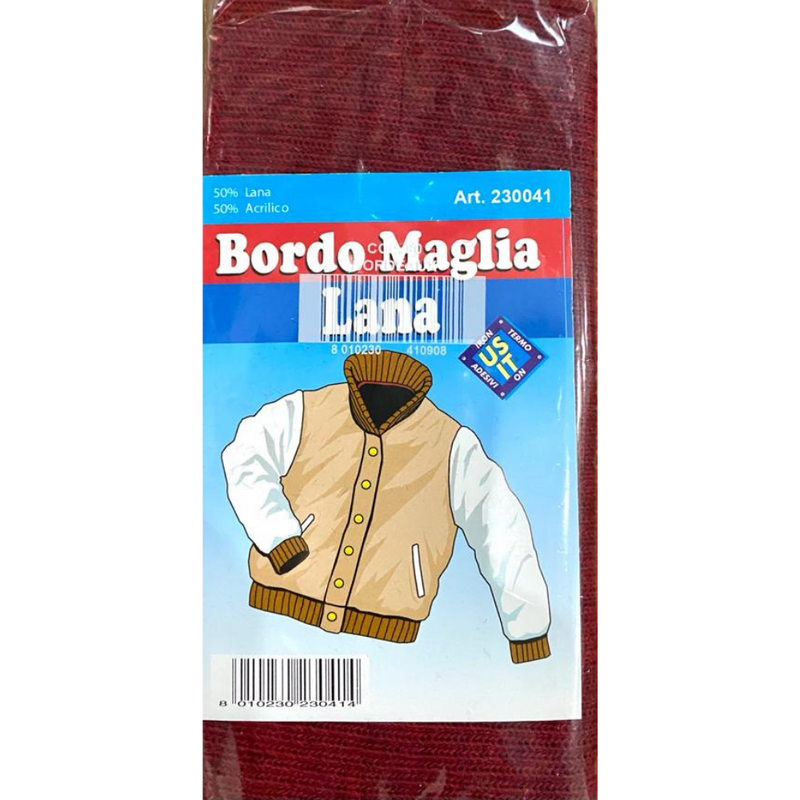 BORDO MAGLIA DI LANA PER IL RINNOVO O LA RIPARAZIONE DI ABITI INVERNALI.