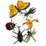 INSETTI REALISTICI DI PLASTICA GRANDI FIGURE INSETTI ASSORTITI CHE INCLUDONO FARFALLE, COCCINELLE. CAVALLETTA, SCORPIONE, SCARAFAGGIO IN PLASTICA INSETTI A GIOCATTOLO PER BAMBINI E BAMBINE