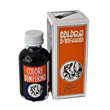 TINTURA PER SCARPE PER PELLI LISCE  BORSE CINTURE COLORE D'INFERNO TINTURA PER SCARPE  COLORE MARRONE 75 ML