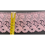 PASSAMANERIA PIZZO MERLETTO MACRAMÈ ALTO 8 CM COLORE ROSA PER RIFINITURE  ULTERIORE METRATURA CONTATTARE.