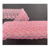 PASSAMANERIA PIZZO MERLETTO MACRAMÈ ALTO 8 CM COLORE ROSA PER RIFINITURE  ULTERIORE METRATURA CONTATTARE.